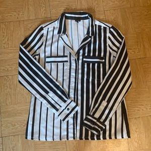 Striped volcom button up
